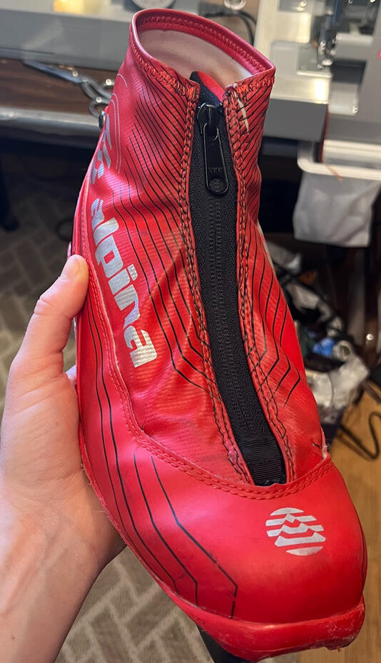 Nordic boot zipper replacement